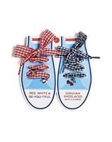 Gingham Shoelaces with Charms - Assorted