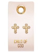 Child Of God Cross Stud Earrings