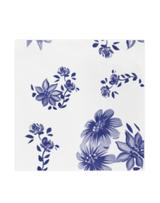 Blue and White Floral Cocktail Napkins