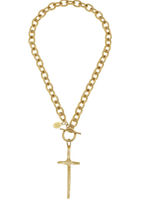 Elongated Cross Necklace