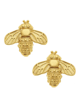 Gold Bee Stud Earrings