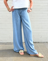 Ryan High Rise Wide Leg Stripe Pant