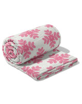 Brushstrokes Pink Fleece Blanket