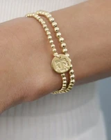 eNewton Texas A&M Disc Classic Gold 3mm Bracelet