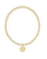 eNewton UT Austin Disc Classic Gold 3mm Bead Bracelet