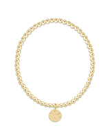 eNewton UT Austin Disc Classic Gold 3mm Bead Bracelet
