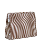 TRVL Medium Roadie Zip Pouch--Gingham Coco