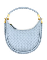 Light Blue Woven Hobo Bag