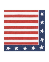 Red White and Blue Cocktail Napkin