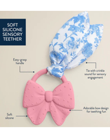 Pink Bow Crinkle Crew Teether