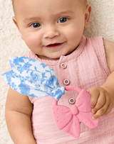 Pink Bow Crinkle Crew Teether