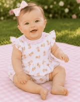 Sweet Golden Print Pink Bubble