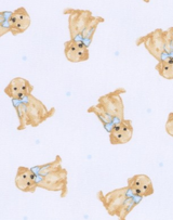 Sweet Golden Print Light Blue Bubble