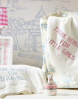Thank Heaven Embroidered Knit Blanket - Assorted Colors