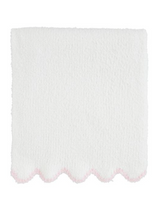Pink Scallop Chenille Blanket