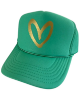 Imperfect Heart Trucker Hat-/Cactus/Gold