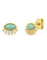 Sunburst Eye Stud Earrings