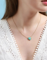 Turquoise Heart Pendant Necklace