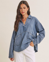 Easy Denim Pocket Top