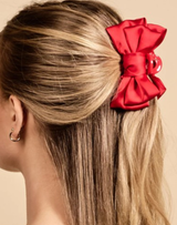 Mini Satin Bow Claw Clip
