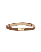 Gold Buckle Belt- Tan
