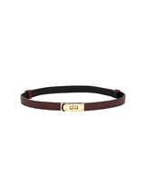Gold Buckle Belt- Burgundy