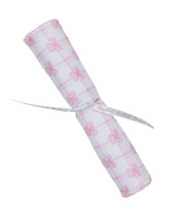 Kissy Kissy Windowpane Bows Burp Cloth
