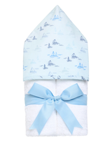 Sailboat Fabric Everykid Towel-Blue