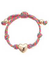 Blaine Puffy Heart Paracord Bracelet - Assorted Colors