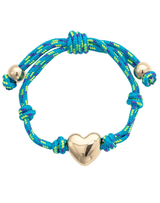 Blaine Puffy Heart Paracord Bracelet - Assorted Colors