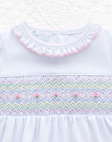 Junie's Classic Smocked Ruffle Diaper Cover Set