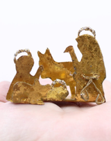Gold Tiny Nativity Silhouette