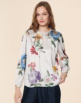 Keyhole Floral Blouse