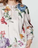 Keyhole Floral Blouse