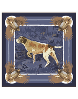 Navy Pointing Strong Silk Pocket Square