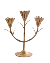 Gold Floral Candleholder