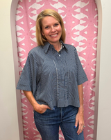 Elan Crop Button Down