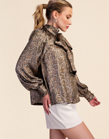 Shimmersnake Tie Blouse