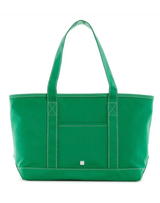 TRVL Medium Tote Coated Canvas-Kelly Green