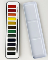 Watercolor Paint Set with Brush