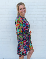 Popover Patchwork Dress