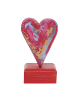 Heart On Red Block