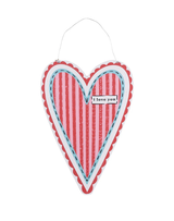 I Love You Reversible Burlee- Red/Gold