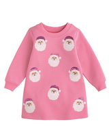 Sparkle Santa Sweatshirt Dress