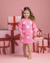 Sparkle Santa Sweatshirt Dress