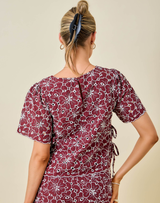 Scallop Tie Blouse