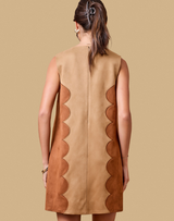 Mod Suede Block Dress