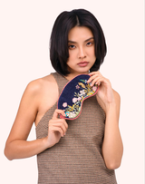 Navy Floral Eye Mask