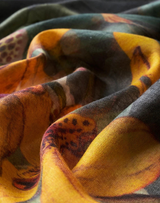 Botany Bliss Scarf- Charcoal