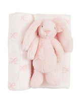 Bow Bunny Swaddle and Rattle